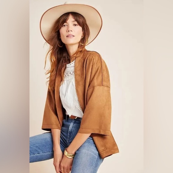 Anthropologie Scarlett Sueded Kimono - Picture 2 of 8